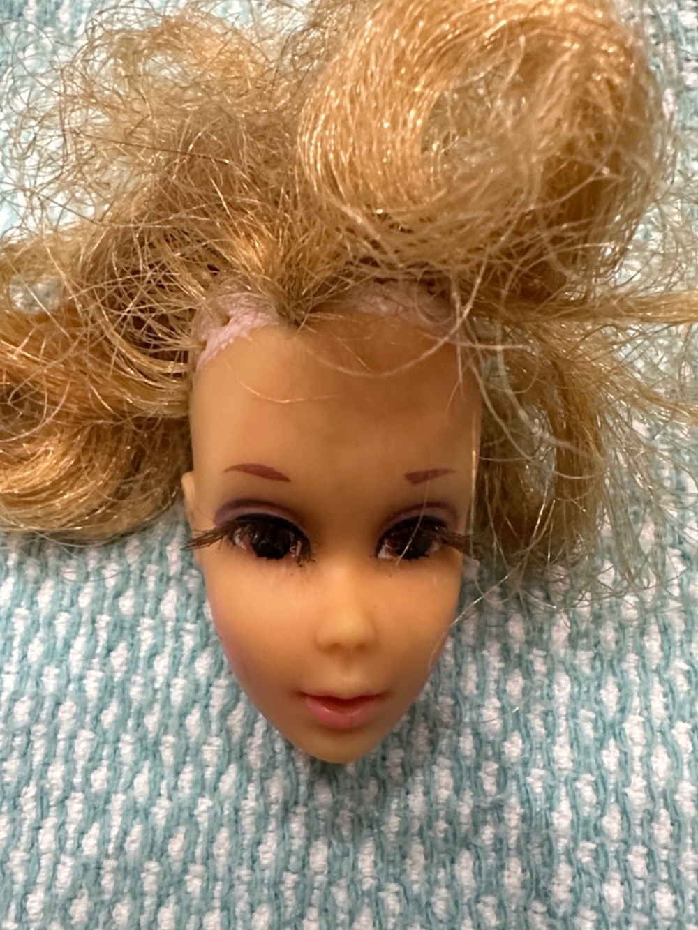 Mattel - Vintage Jamie- Barbie Doll Head -Blonde Hair & Brown Eyes- 1970s Jamie